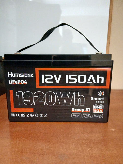 Humsienk 12V 150Ah LiFePO4 akkumulátor – Bluetooth