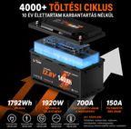 LiTime 12V 140Ah LiFePO4 akkumulátor – Bluetooth