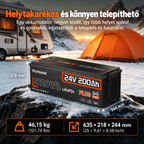 Humsienk 24V 200Ah LiFePO4 akkumulátor-Basic