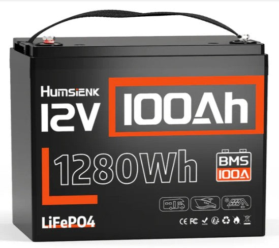 Humsienk 12V 100Ah LiFePO4 akkumulátor – Basic