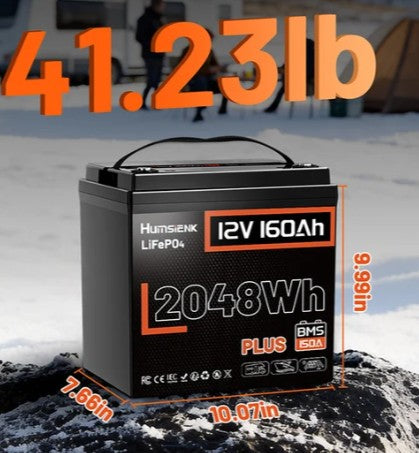 Humsienk 12V 160Ah LiFePO4 akkumulátor – Basic